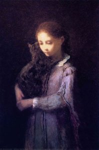 Girl With Kitten (also Known As Girl With Cat) — William Morris Hunt