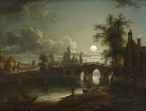 Chertsey Bridge By Moonlight — Sebastian Pether