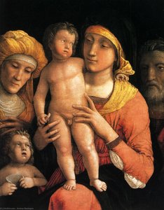 La Sacra Famiglia Con Santa Elisabetta E Il Bambino San Giovanni Battista — Andrea Mantegna