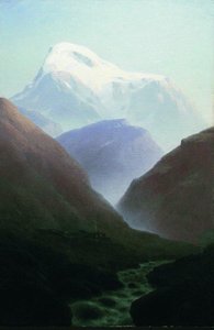 Mount Kazbek, Twilight — Gavriil Kondratenko