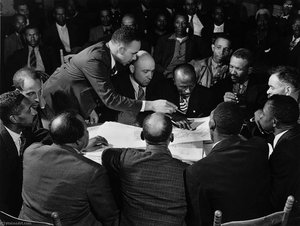 Meeting Of The Colored County Land Use Planning Committee To Work On County Maps, In School House, Yanceyville, North Carolina — Marion Post Wolcott