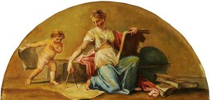 Putto With A Personification Of Mathematics — Antonio Zucchi
