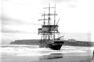 French Three-masted Barque Vincennes Aground On Manly Beach In Sydney — Samuel J Hood Studio