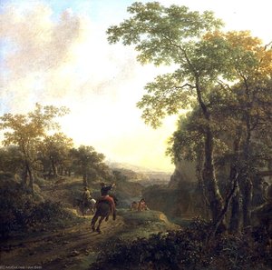 Italian Landscape With Horsemen — Jan Both