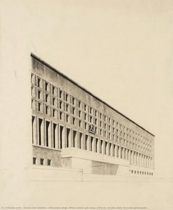 Ministero Degli Affari Esteri Già Casa Littoria: Studio Della Facciata Principale — Enrico Del Debbio