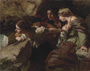 Courage, Anxiety And Despair Watching The Battle — James Sant