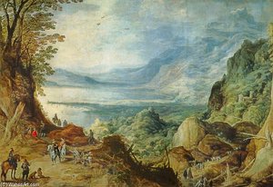Landscape With Sea And Mountains — Joos De Momper