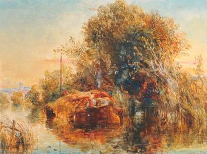 A Canal Barge — William Joseph Julius Caesar Bond
