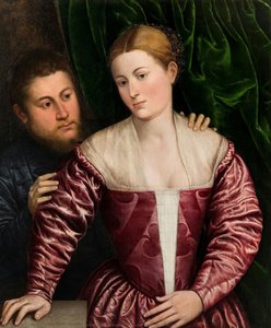 Double Portrait Of A Venetian Woman And Her Cavalier — Paris Bordone