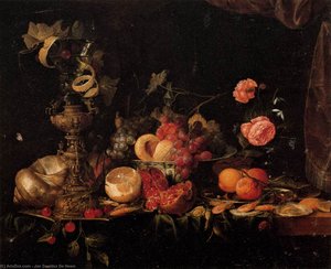 Still-life With Flowers And Fruit — Jan Davidszoon De Heem Or Johannes De Heem Or Johannes Van Antwerpen Or Jan Davidsz De Hem