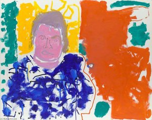 A. S. Byatt (portrait Of A S Byatt Red, Yellow, Green And Blue 24 September 1997) — Patrick Heron