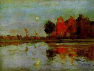 The Twilight. The Moon. Study — Isaak Ilyich Levitan