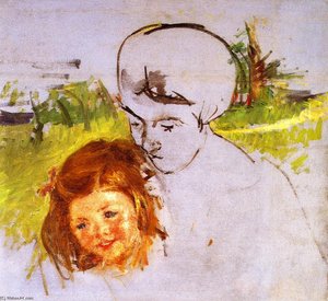 Vorstudie Für Mutter Und Kind In Einem Boot — Mary Stevenson Cassatt