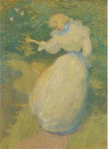 Girl With Birds — Phillip Leslie Hale