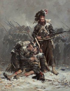 Comrades, The 42nd Highlanders (copy Of An Earlier Painting By The Artist) — Robert Gibb