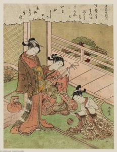 Poem By Minamoto No Muneyuki Ason — Suzuki Harunobu
