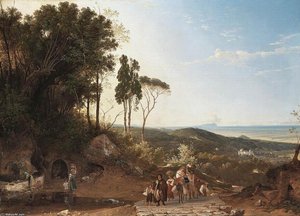View Of Ariccia With The Sea In The Background — Franz Ludwig Catel