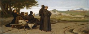 Saint Francois D'assise Transporte Mourant A Sainte Marie Des Anges, Benit La Ville D'assise — 프랑수아 레옹 베누이유