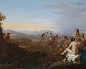 Satyrs Spying On Nymphs, Cornelis Van Poelenburch, After 1627 — Cornelis Van Poelenburch
