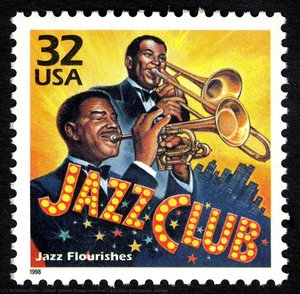 32c Jazz Flourishes Stamp — United States Postal Service