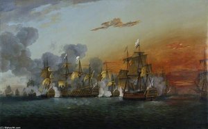 The Battle Of The Saints - — Thomas Luny