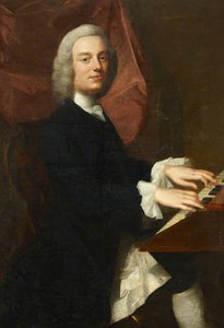 Portrait Of An Unidentified Man Playing A Spinet (formerly Called 'thomas Arne') — Willem Verelst