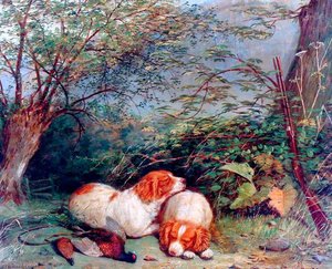 Dogs And A Pheasant — Richard Ansdell