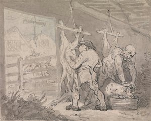 The Slaughterhouse — Rowlandson