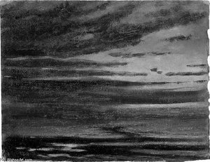 A Seascape At Twilight — Paul Huet