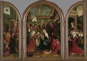 Triptych Of The Adoration Of The Magi — Jakob Kornelisz Van Ostane