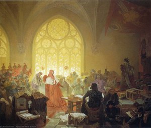 The Hussite King Jiri Z. Podebrad — Alphonse Maria Mucha