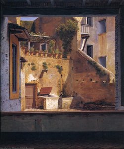 A Courtyard In Rome — Christoffer Wilhelm Eckersberg