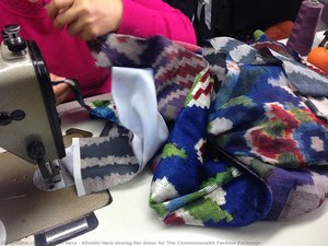 Afroditi Hera Sewing Her Dress For The Commonwealth Fashion Exchange — Afroditi Hera
