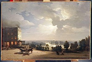 Vue De La Campagne De Richmond, Effet De Clair De Lune — Hippolyte Victor Valentin Sebron