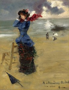 Elegant Woman On The Beach — Jean Louis Forain