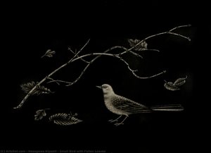 Small Bird With Fallen Leaves — Hasegawa Kiyoshi
