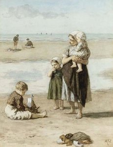 On The Beach, Scheveningen — Adolph Artz (david Adolf Constant Artz)