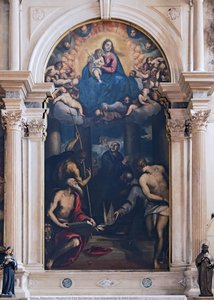 Madonna Col Bambino, San Benedetto E Altri Santi — Jacopo Palma Il Giovane
