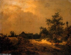 Farmhouses In The Dunes — Jacob Isaackszoon Van Ruisdael