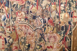 Detail Of The Tapestry “the Siege Of Asilah” — Tournai Passchier Grenier