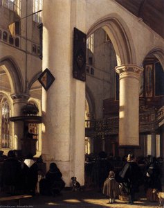 Interior Of A Protestant Gothic Church — Emanuel De Witte