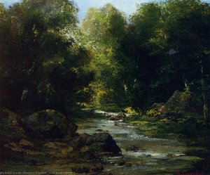 River Landscape — Gustave Courbet