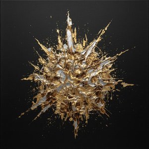 Hemelse Expansie In Gesmolten Goud: Een Uniek Monument Van Stralende Metaalachtige Chaos — David Moreau