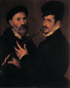 Double Portrait Of Musicians — Bartolomeo Passarotti