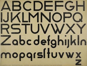 Untitled (grotesque Typeface, Exercise From Joost Schmidt — Reinhold Rossig