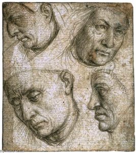 Study Of Four Heads — Gerard David