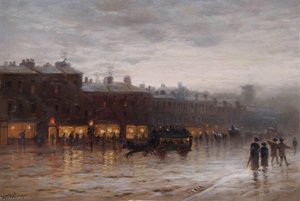 Saturday Evening, View Of Hampstead High Street — Robert Finlay Mcintyre