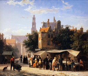 Bookstall On The Noordermarket — Cornelis Springer