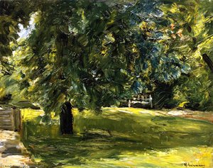 Garden Bench Beneath The Chestnut Tree In The Wannsee Garden — Max Liebermann