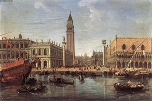 The Piazzetta From The Bacino Di San Marco — Gaspar Van Wittel